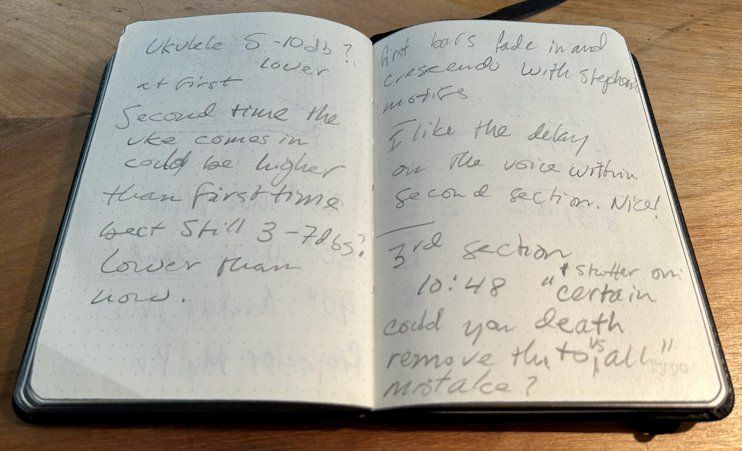 Notes on various recordings.